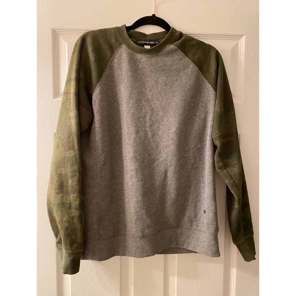 Lulusimon Studio Grey Camo Sweatshirt